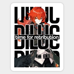 DILUC time for retribution Genshin Impact Sticker